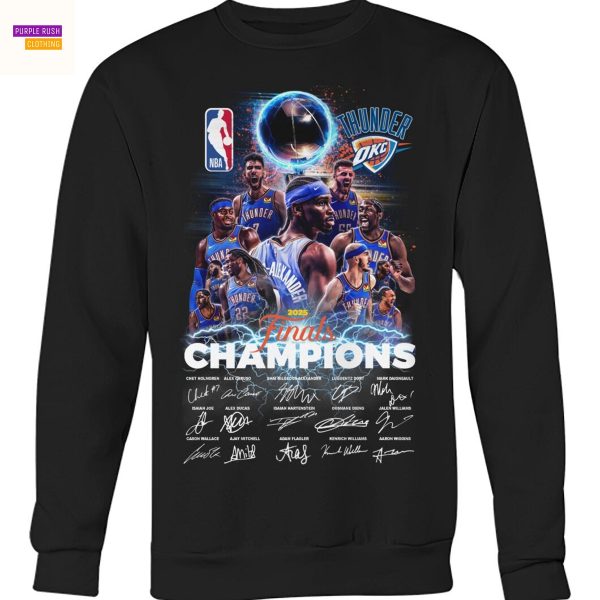 Oklahoma City Thunder Finals Champions 2025 Signature Unisex T-Shirt