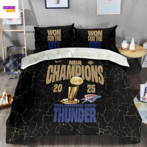 Oklahoma City Thunder Finals Champions 2025 Won  For The City Bedding Set