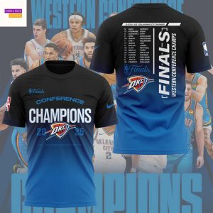 Oklahoma City Thunder Finals Conference Champions 2025 3D T-Shirt