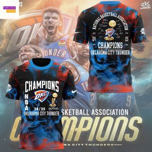 Oklahoma City Thunder National Basketball Association 2025 Signature 3D T-Shirt