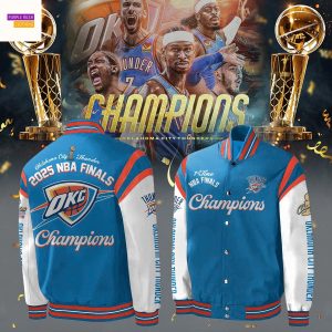 Oklahoma City Thunder National Basketball Association Finals 2025 Baseball Jacket