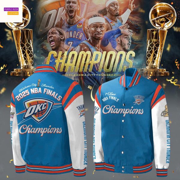 Oklahoma City Thunder National Basketball Association Finals 2025 Baseball Jacket