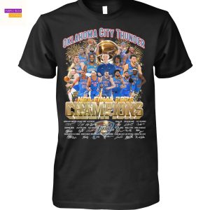 Oklahoma City Thunder NBA Finals 2025 Champions Signature Unisex T-Shirt
