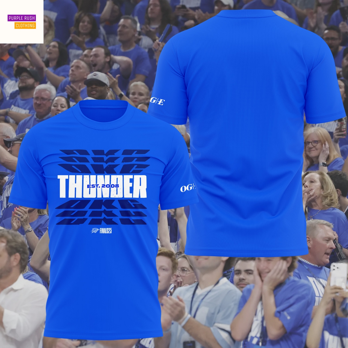 Oklahoma City Thunder NBA Finals Champions 2025 3D T-Shirt - Blue Oklahoma City Thunder NBA Finals Champions 2025 3D T-Shirt - Blue