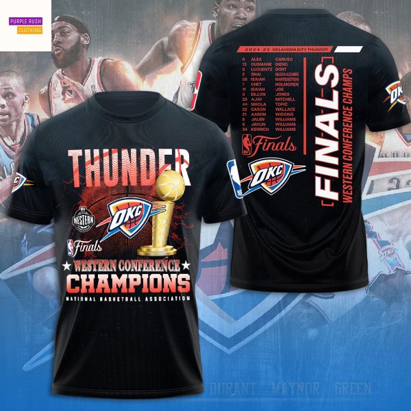 Oklahoma City Thunder NBA Finals Champions 3D T-Shirt