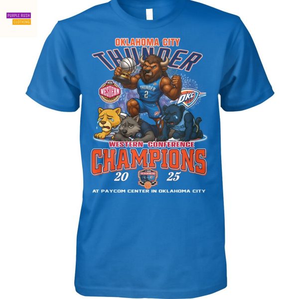 Oklahoma City Thunder Western Conference Champions 2025 Unisex T-Shirt