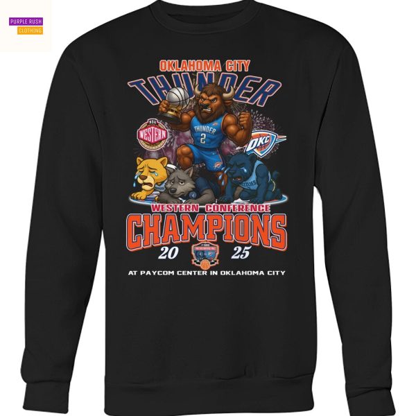 Oklahoma City Thunder Western Conference Champions 2025 Unisex T-Shirt