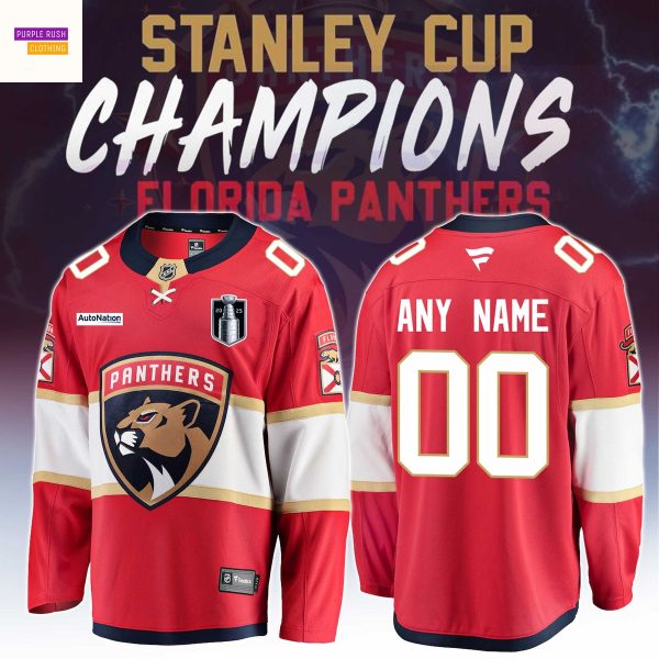 Personalized Florida Panthers Champion NHL Stanley Cup 2025 Back To Back Hockey Jersey