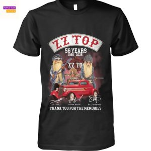 ZZ Top 56 Years 1969-2025 Signature Thank You For The Memories Unisex T-Shirt