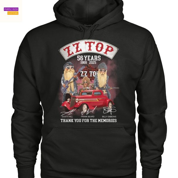 ZZ Top 56 Years 1969-2025 Signature Thank You For The Memories Unisex T-Shirt