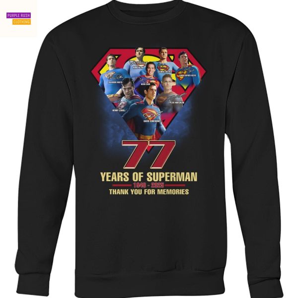 77 Years Of Superman 1948-2025 Signature Thank You For The Memories Unisex T-Shirt