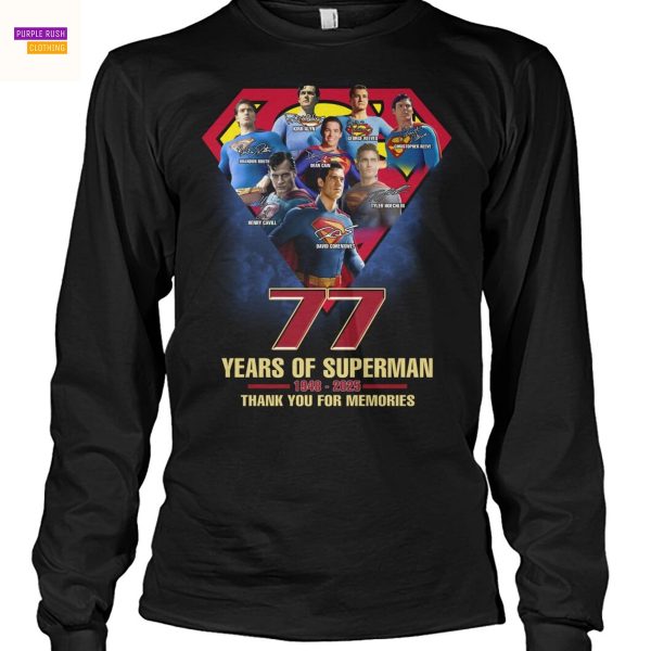 77 Years Of Superman 1948-2025 Signature Thank You For The Memories Unisex T-Shirt
