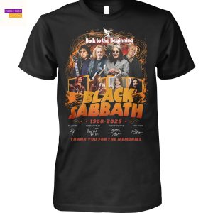 Black Sabbath Back To The Beginning 1968-2025 Signature Thank You For The Memories Unisex T-Shirt