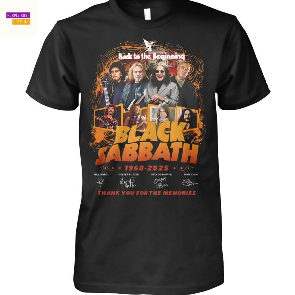 Black Sabbath Back To The Beginning 1968-2025 Signature Thank You For The Memories Unisex T-Shirt