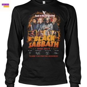 Black Sabbath Back To The Beginning 1968-2025 Signature Thank You For The Memories Unisex T-Shirt
