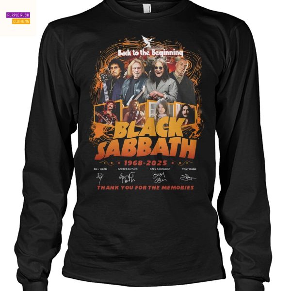 Black Sabbath Back To The Beginning 1968-2025 Signature Thank You For The Memories Unisex T-Shirt