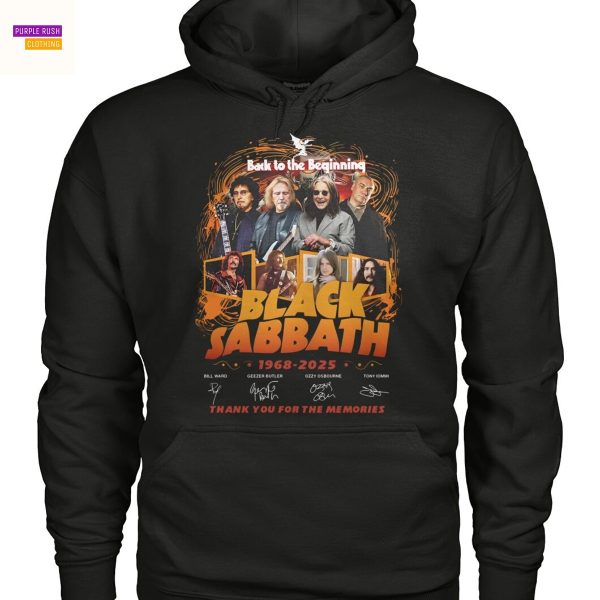 Black Sabbath Back To The Beginning 1968-2025 Signature Thank You For The Memories Unisex T-Shirt