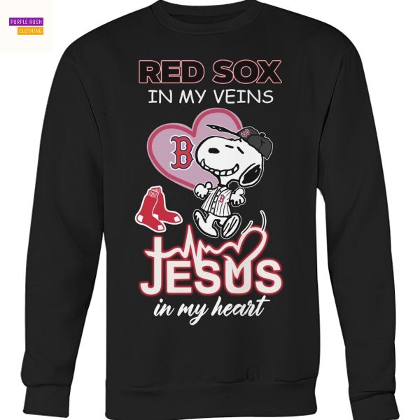Boston Red Sox In My Veins Jesus In My Heart Unisex T-Shirt
