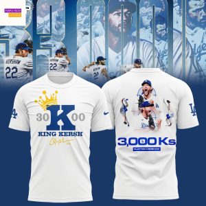 Clayton Kershaw 3000 King Kersh Signature 3D T-Shirt