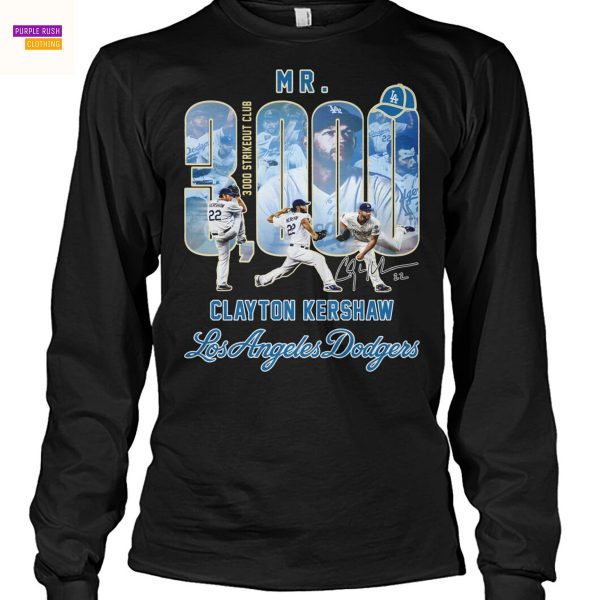 Clayton Kershaw Los Angeles Dodgers Mr 3000 Signature Unisex T-Shirt