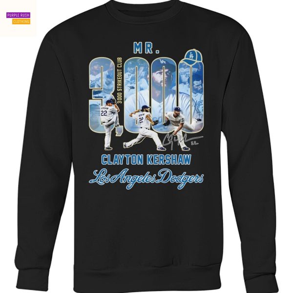 Clayton Kershaw Los Angeles Dodgers Mr 3000 Signature Unisex T-Shirt