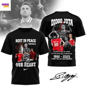 Diogo Jota 1996-2025 Rest In Peace Our Heart Signature Thank You For The Memories 3D T-Shirt