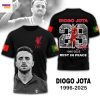 Diogo Jota 1996-2025 Rest In Peace Our Heart Signature Thank You For The Memories 3D T-Shirt – White
