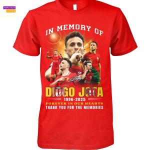 Diogo Jota Liverpool 1996-2025 Forever In Our Hearts Signature Thank You For The Memories Unisex T-Shirt