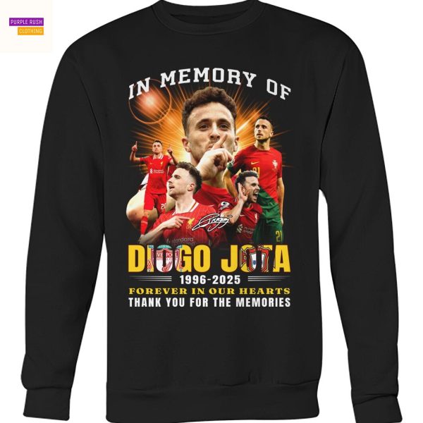 Diogo Jota Liverpool 1996-2025 Forever In Our Hearts Signature Thank You For The Memories Unisex T-Shirt
