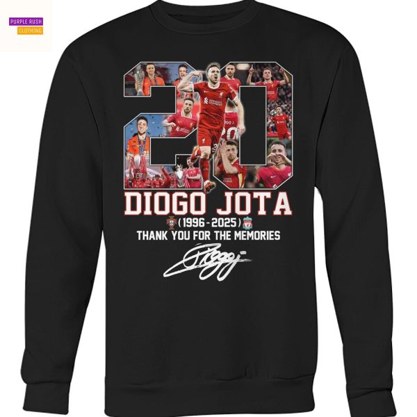 Diogo Jota Liverpool 1996-2025 Signature Thank You For The Memories Unisex T-Shirt