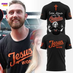 Even Jesus Loves The Baltimore Orioles – Jesus Won 3D T-Shirt