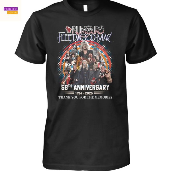 Fleetwood Mac Rumours 58th Anniversary 1967-2025 Thank You For The Memories Unisex T-Shirt