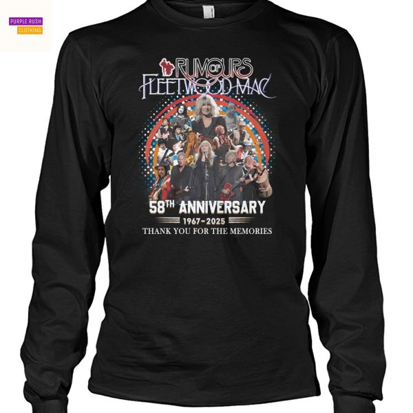 Fleetwood Mac Rumours 58th Anniversary 1967-2025 Thank You For The Memories Unisex T-Shirt