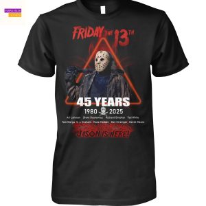 Friday The 13th Jason Voorhees 45 Years 1980-2025 Unisex T-Shirt