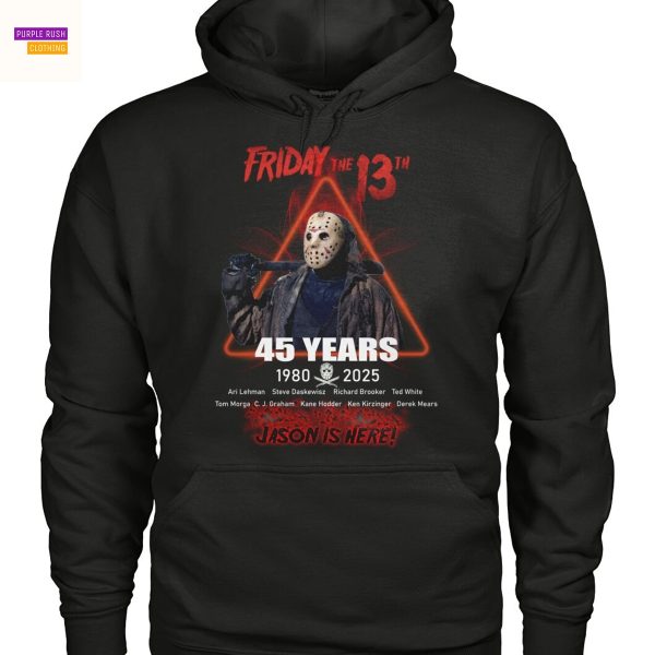 Friday The 13th Jason Voorhees 45 Years 1980-2025 Unisex T-Shirt