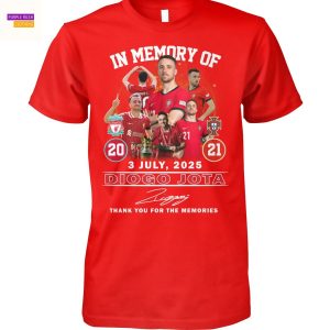 In Memory Of 3 July 2025 Diogo Jota Signature Thank You For The Memories Unisex T-Shirt