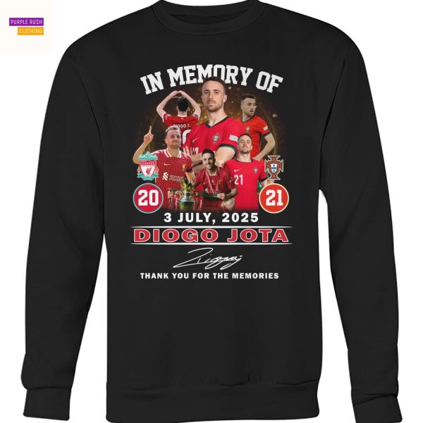 In Memory Of 3 July 2025 Diogo Jota Signature Thank You For The Memories Unisex T-Shirt