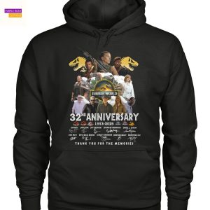 Jurassic World 32nd Anniversary 1993-2025 Signature Thank You For The Memories Unisex T-Shirt