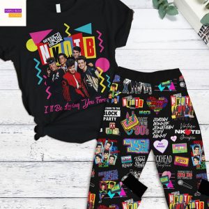 New Kids On The Block I ll Be Loving You Forever Pajamas Set – Black