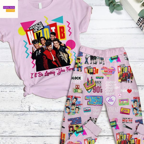 New Kids On The Block I ll Be Loving You Forever Pajamas Set – Pink