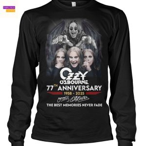 Ozzy Osbourne 77th Anniversary 1958-2025 Signature The Best Memories Never Fade Unisex T-Shirt