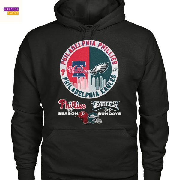Philadelphia Phillies All Season x Philadelphia Eagles On Sunday Unisex T-Shirt