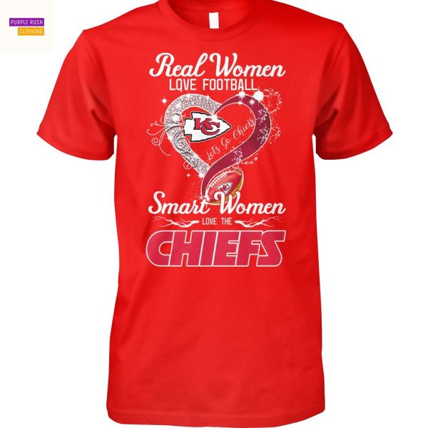 Real Women Love Football Smart Women Love The Kansas City Chiefs Unisex T-Shirt