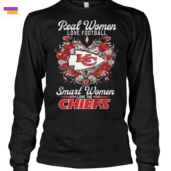 Real Women Love Football Smart Women Love The Kansas City Chiefs Unisex T-Shirt