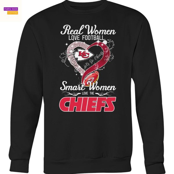 Real Women Love Football Smart Women Love The Kansas City Chiefs Unisex T-Shirt