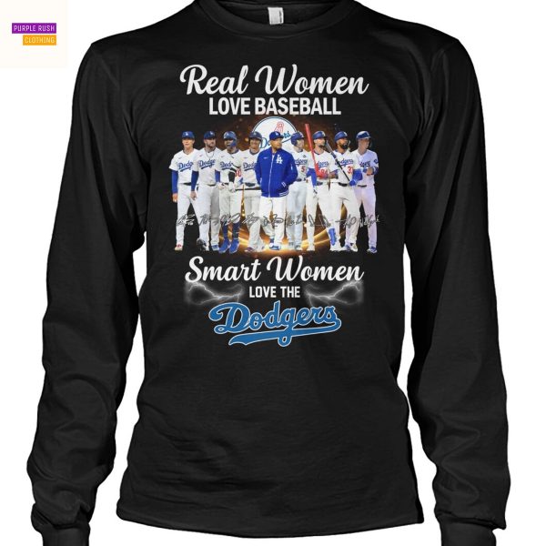 Real Women Love Football Smart Women Love The Los Angeles Dodgers Signature Unisex T-Shirt