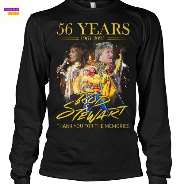 Rod Stewart 56 Years 1961-2025 Signature Thank You For The Memories Unisex T-Shirt