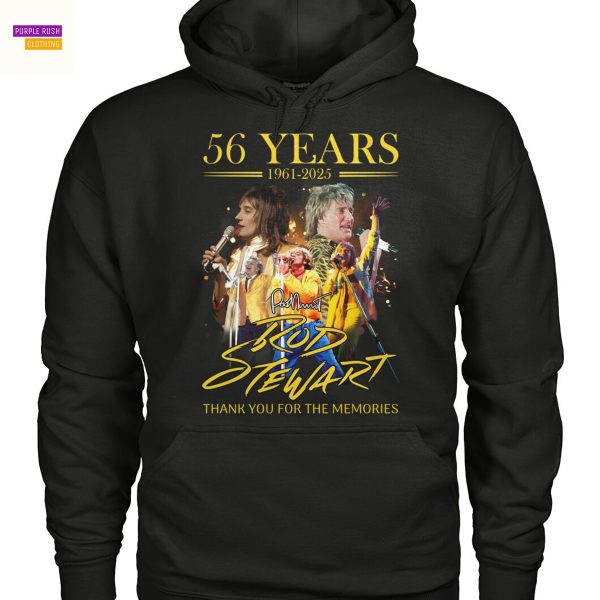 Rod Stewart 56 Years 1961-2025 Signature Thank You For The Memories Unisex T-Shirt