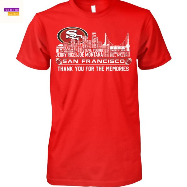San Francisco 49ers Thank You For The Memories Unisex T-Shirt