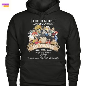 Studio Ghibli 40 Years 1985-2025 Miyazaki Hayao Signature Thank You For The Memories Unisex T-Shirt